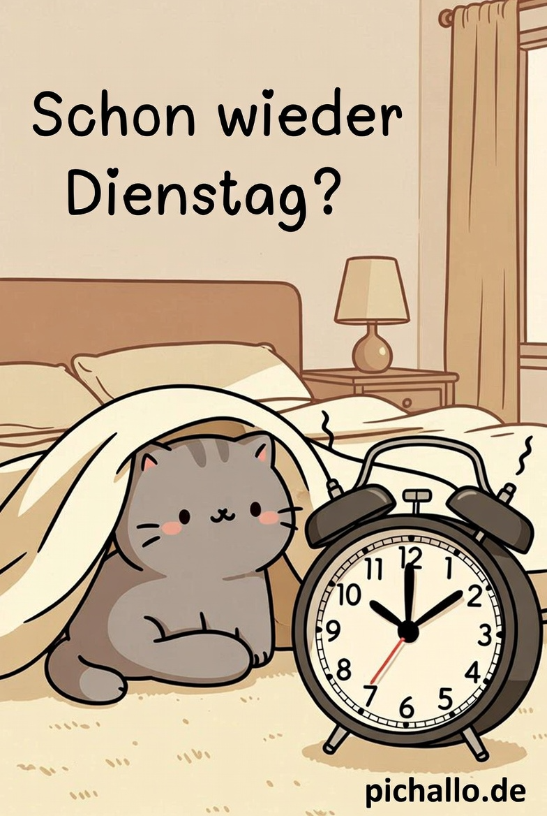 Müde Katzen Bilder am Dienstagmorgen