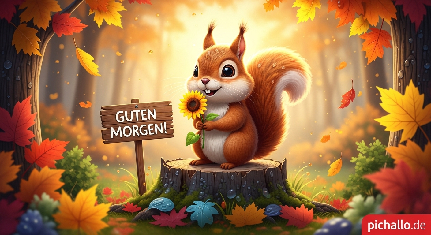 Niedliche Eichhörnchen Bilder für den Donnerstagmorgen