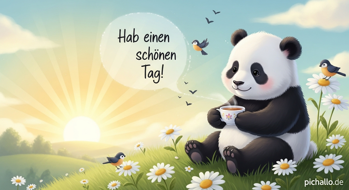Niedliche Panda Bilder für liebe Morgengrüße
