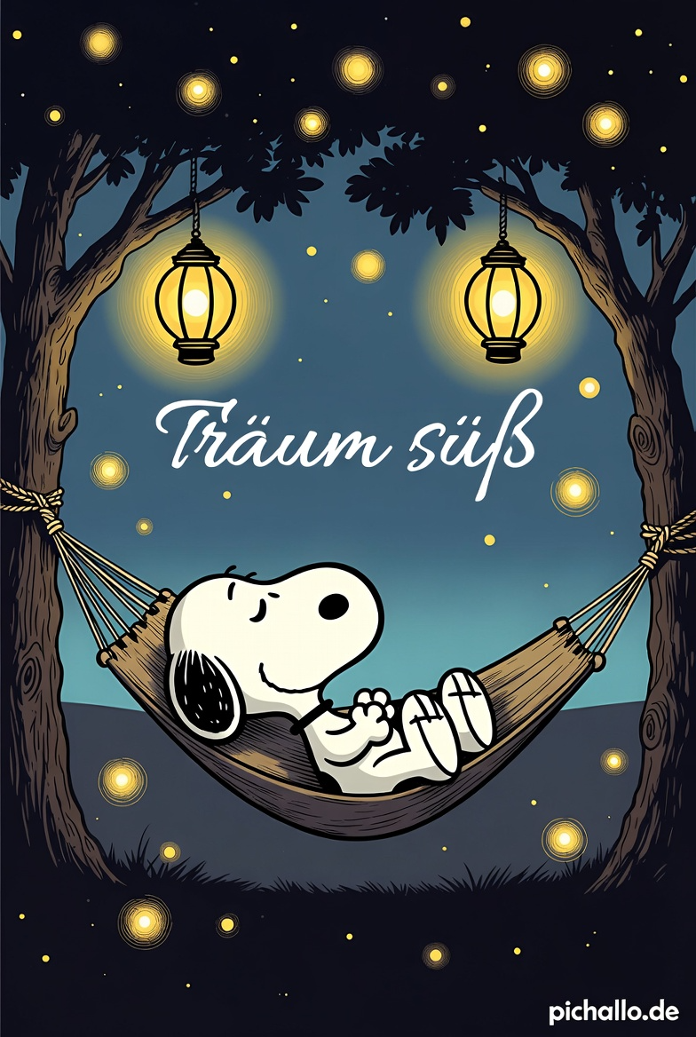 Nostalgische Snoopy Hängematten Bilder
