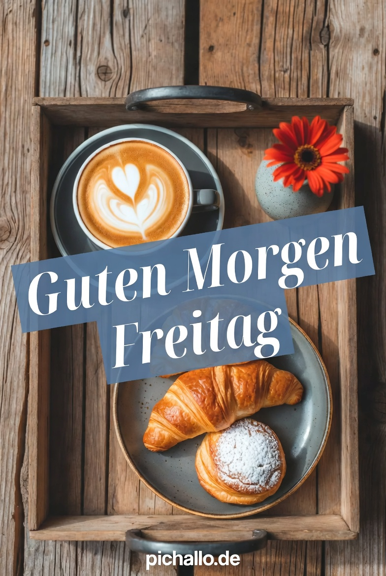 Perfektes Frühstückstablett von oben