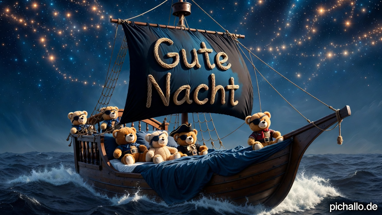 Piratenschiff Kinderbett Gute Nacht Bilder