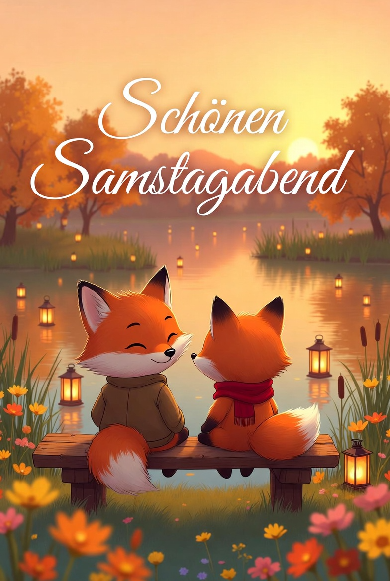 Romantische Fuchs-Paar Bilder am See