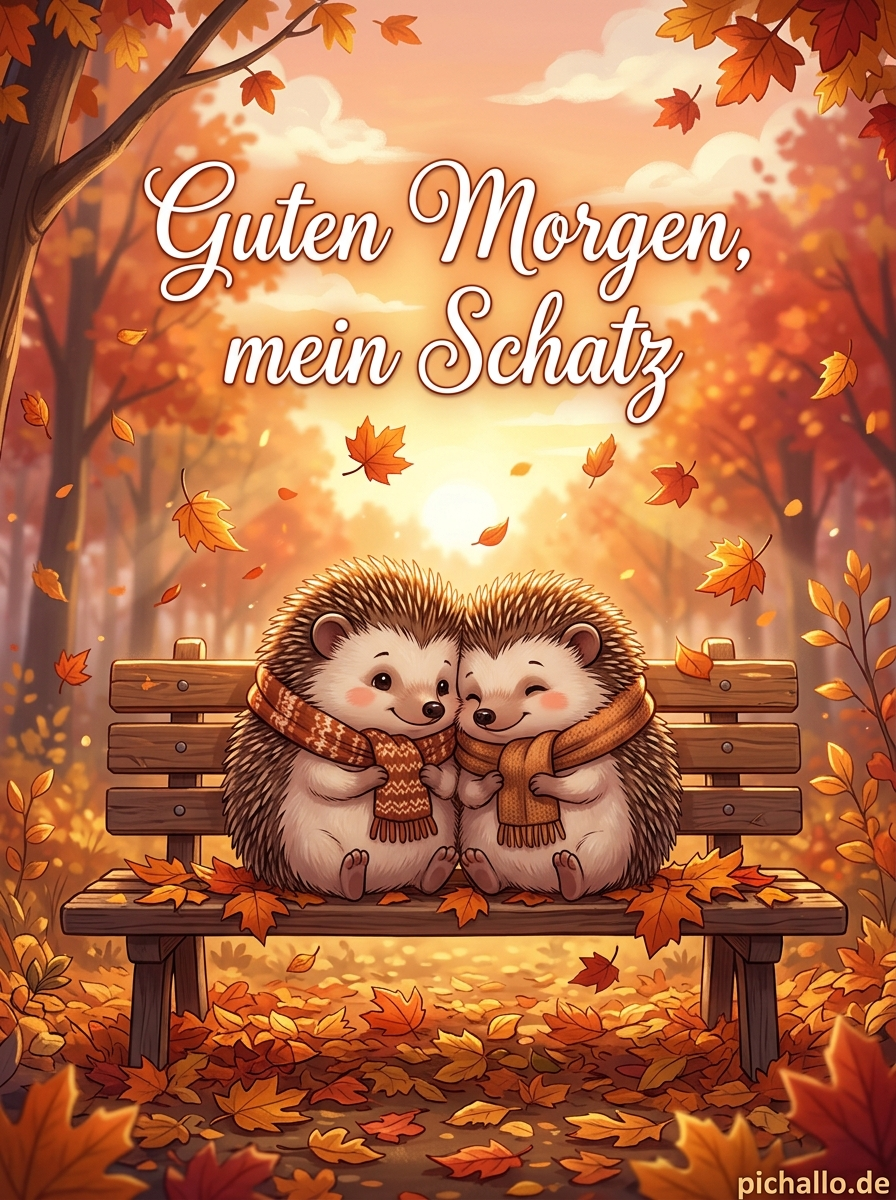 Romantische Herbst Sonnenaufgang Bilder für Verliebte