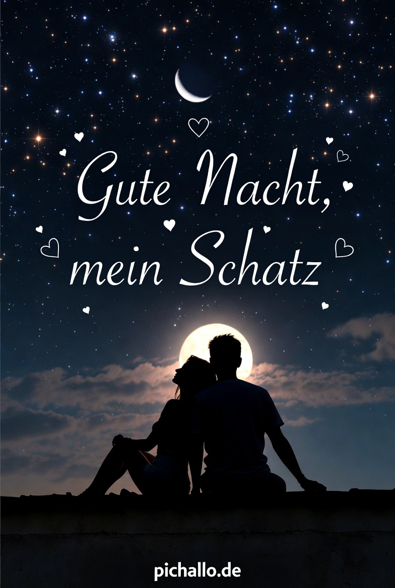 Romantische Silhouette Gute Nacht Bilder