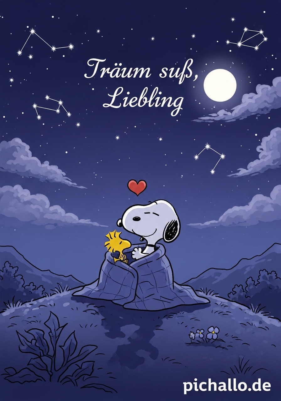 Romantische Snoopy Sternenhimmel Bilde