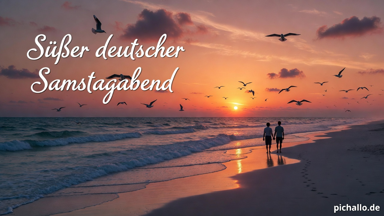Romantischer Strandspaziergang Bilder