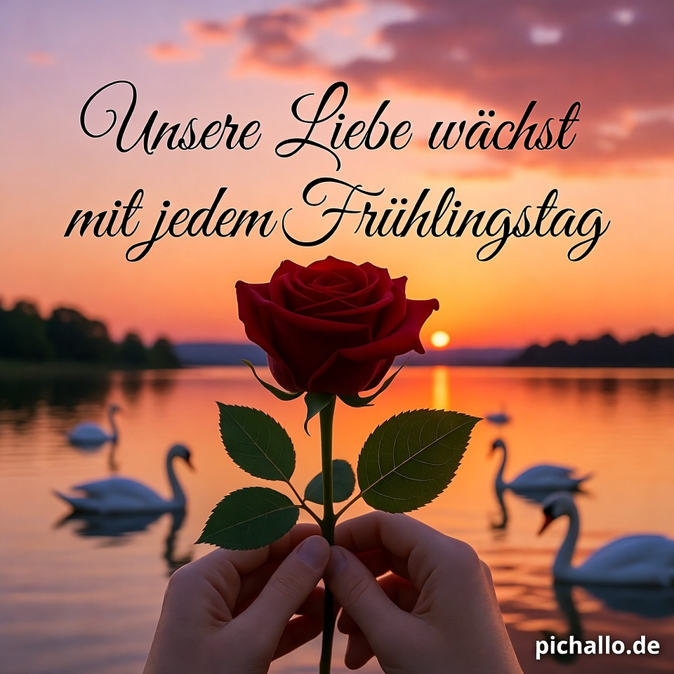 Rote Rose im Frühlingssonnenuntergang