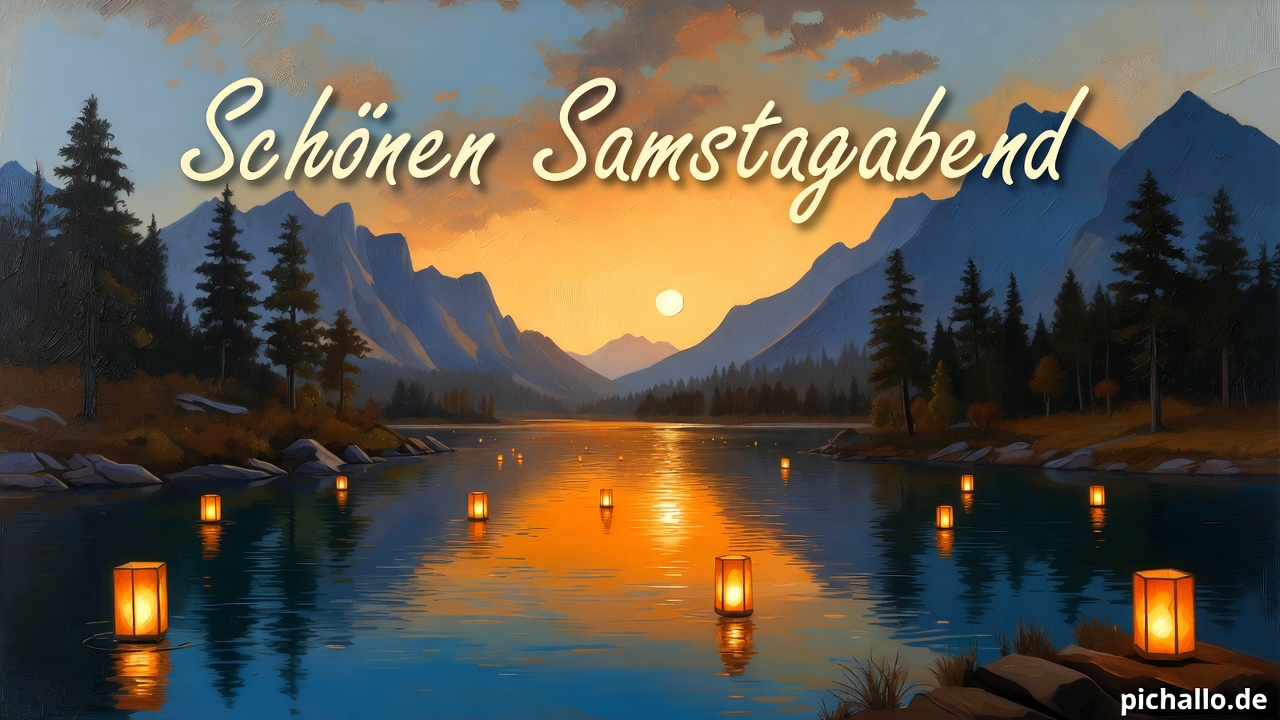 Ruhige Bergsee Bilder zum Samstagabend