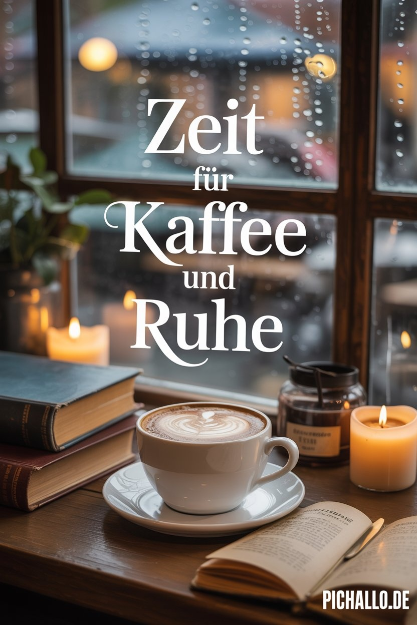 Ruhige Café Kaffee Bilder zum Dienstag