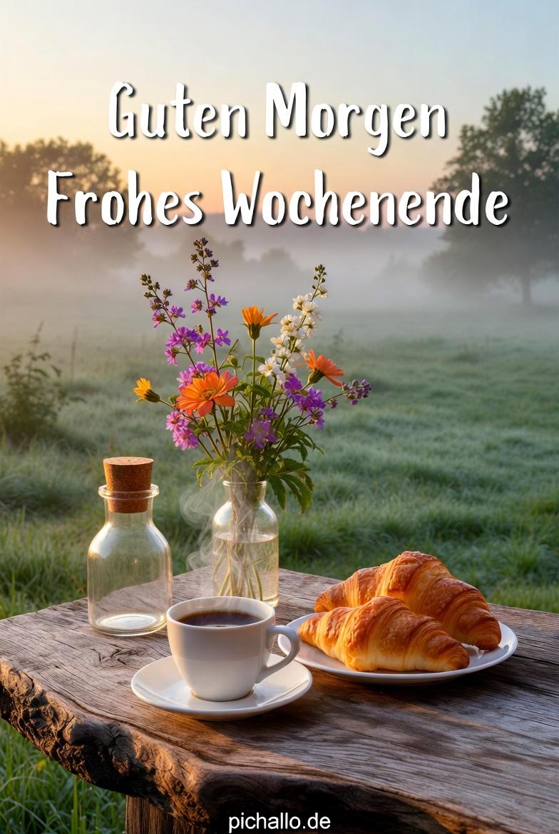 Rustikales Frühstück auf der Landhausterrasse