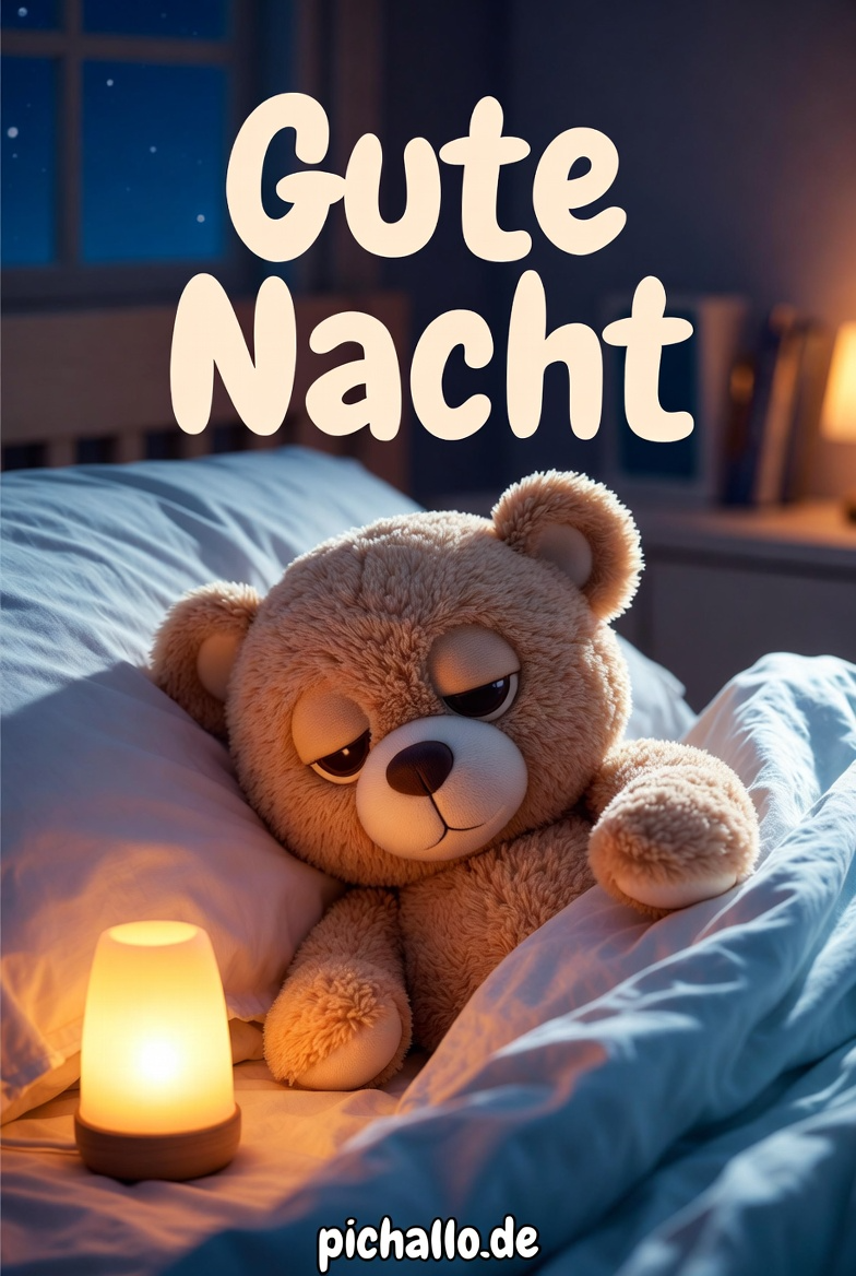 Schlafender Teddybär Gute Nacht Bilder