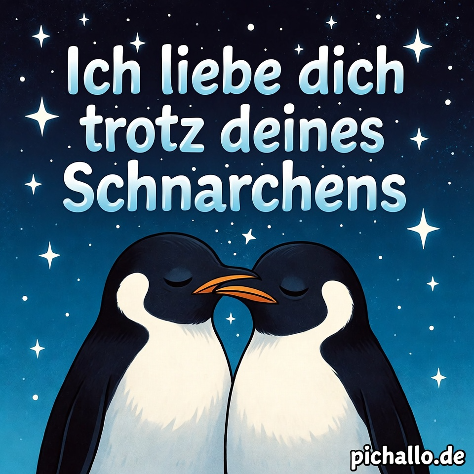 Schnarchende Pinguine Gute Nacht Bilder
