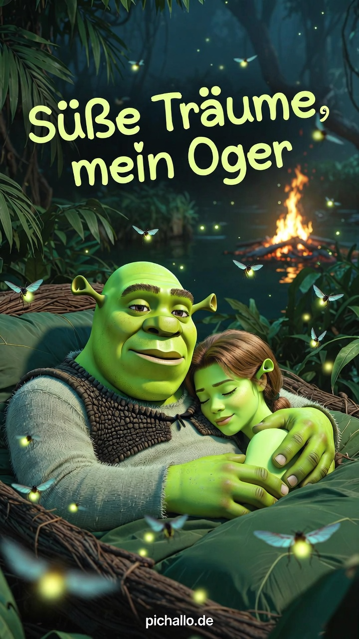 Shrek und Fiona Gute Nacht Bilder