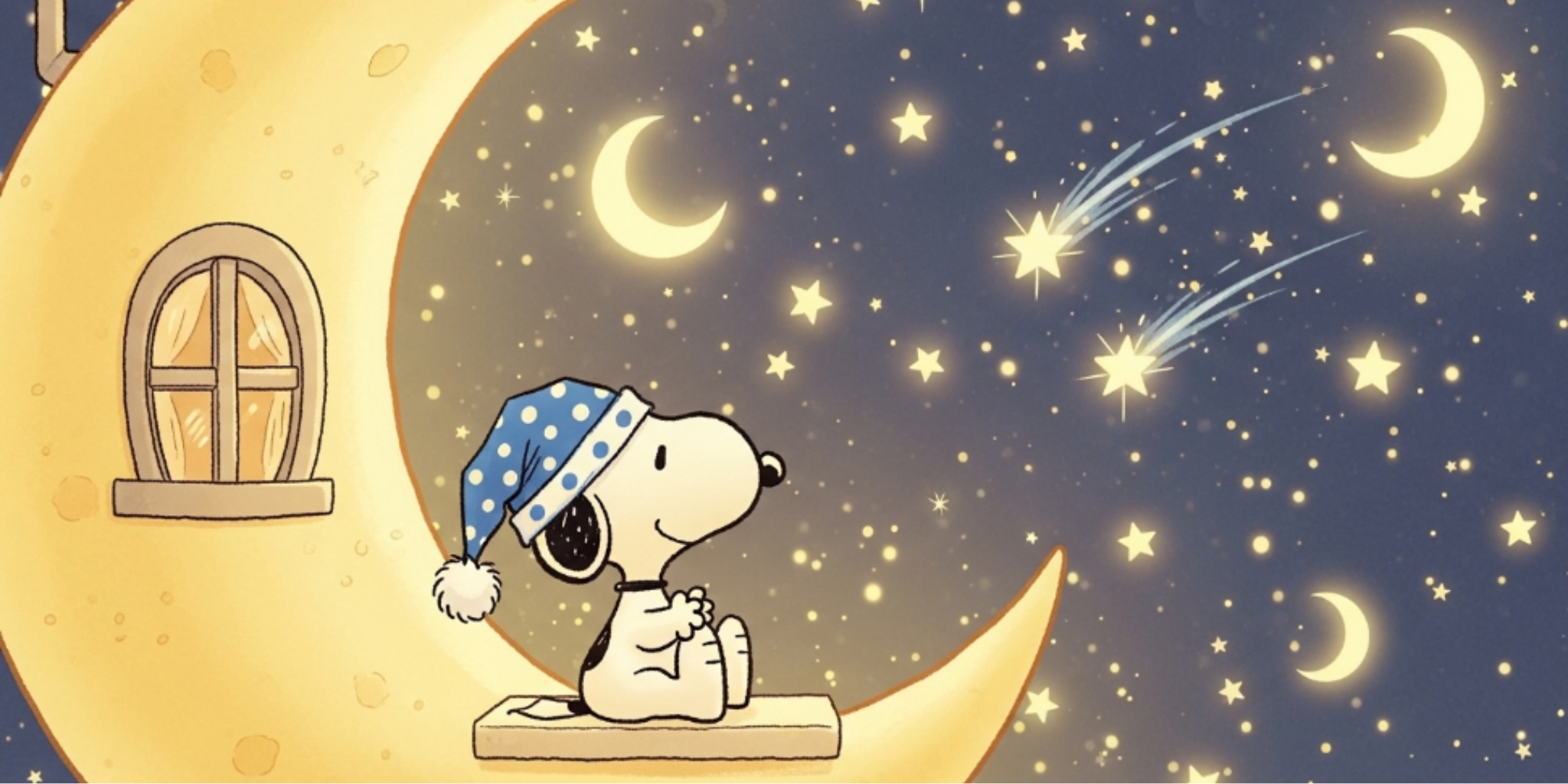ft - Snoopy Mond und Sterne Bilderft