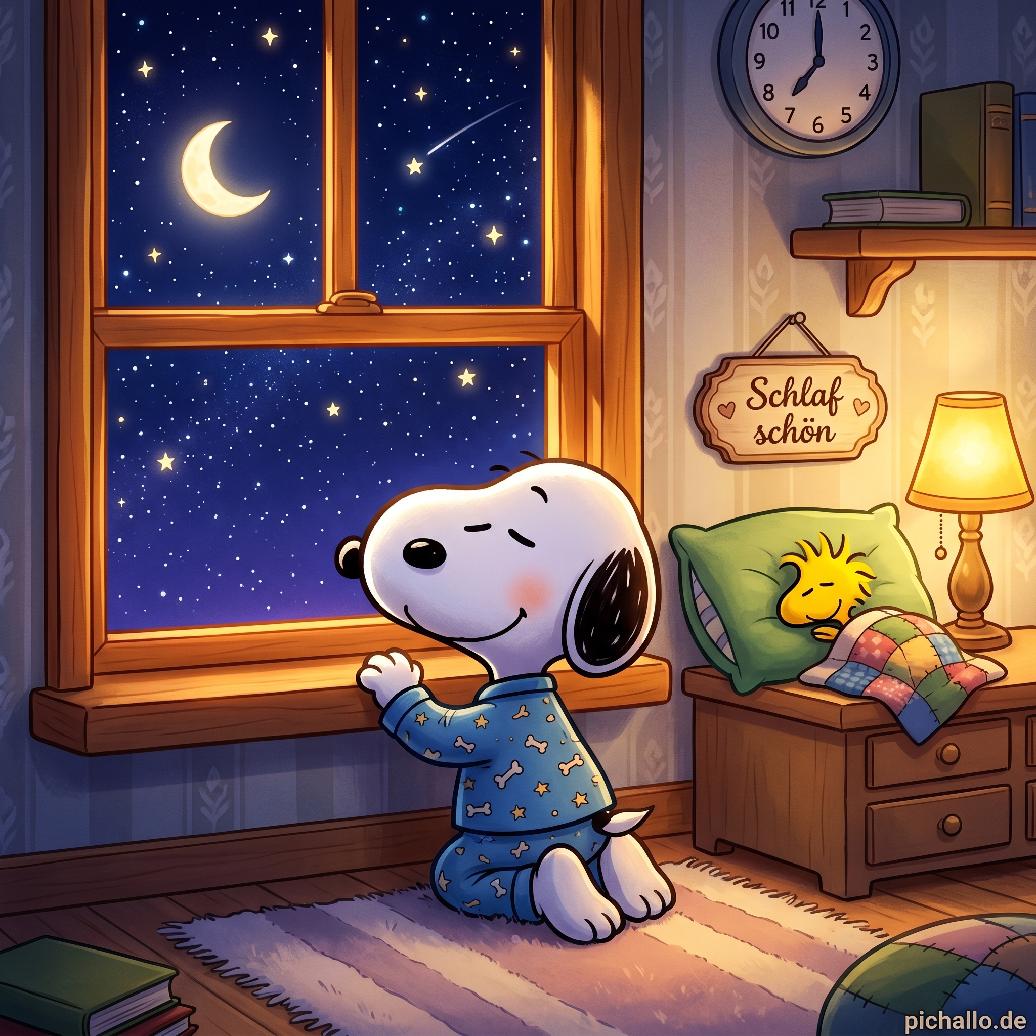 Snoopy Schlafzimmer Bilder mit Sternen