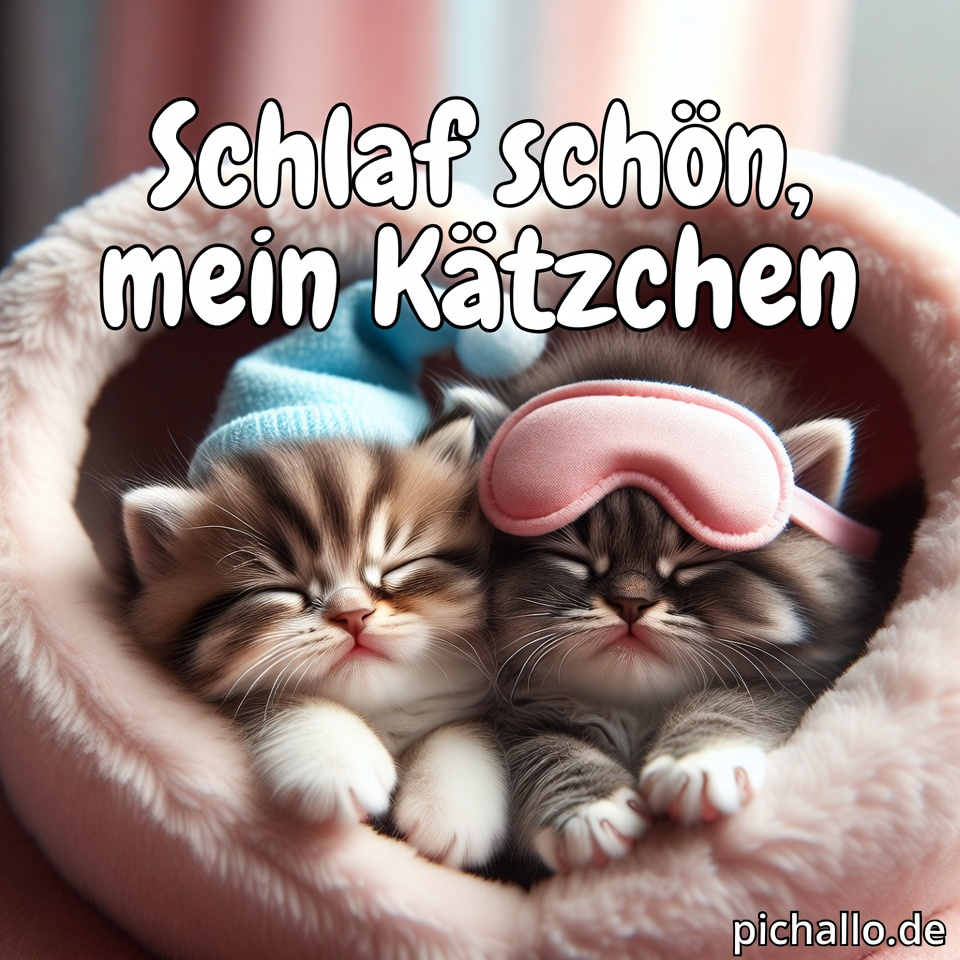 Süße Kätzchen Gute Nacht Bilder