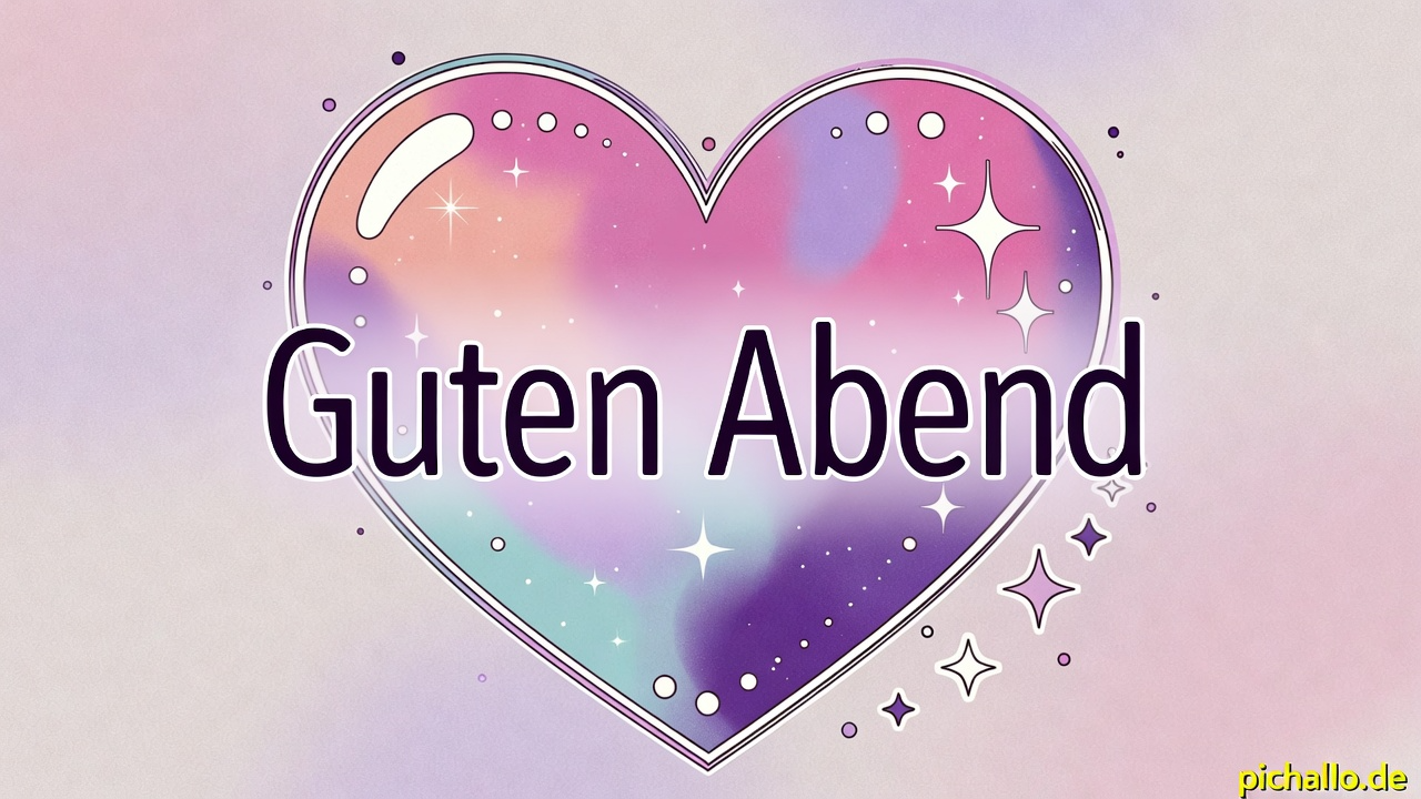 Süßes Herz Design Abendgrüße Bilder