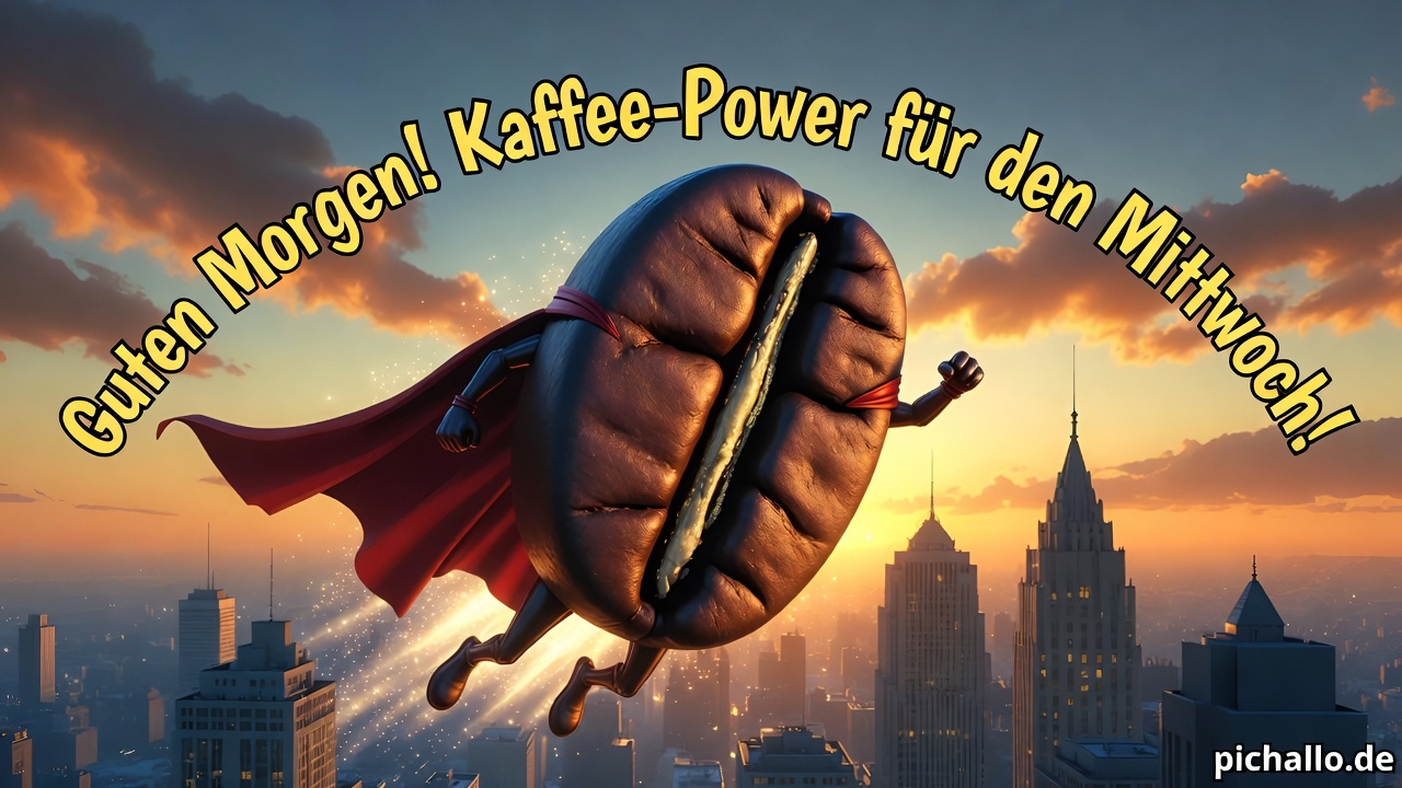 Superheld Kaffee Bohne Bilder