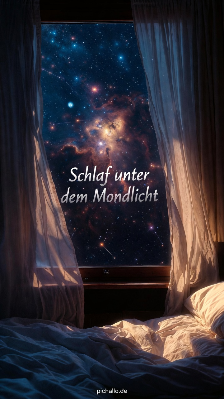 Traumhafte Gute Nacht Bilder mit Schlafzimmerfenster