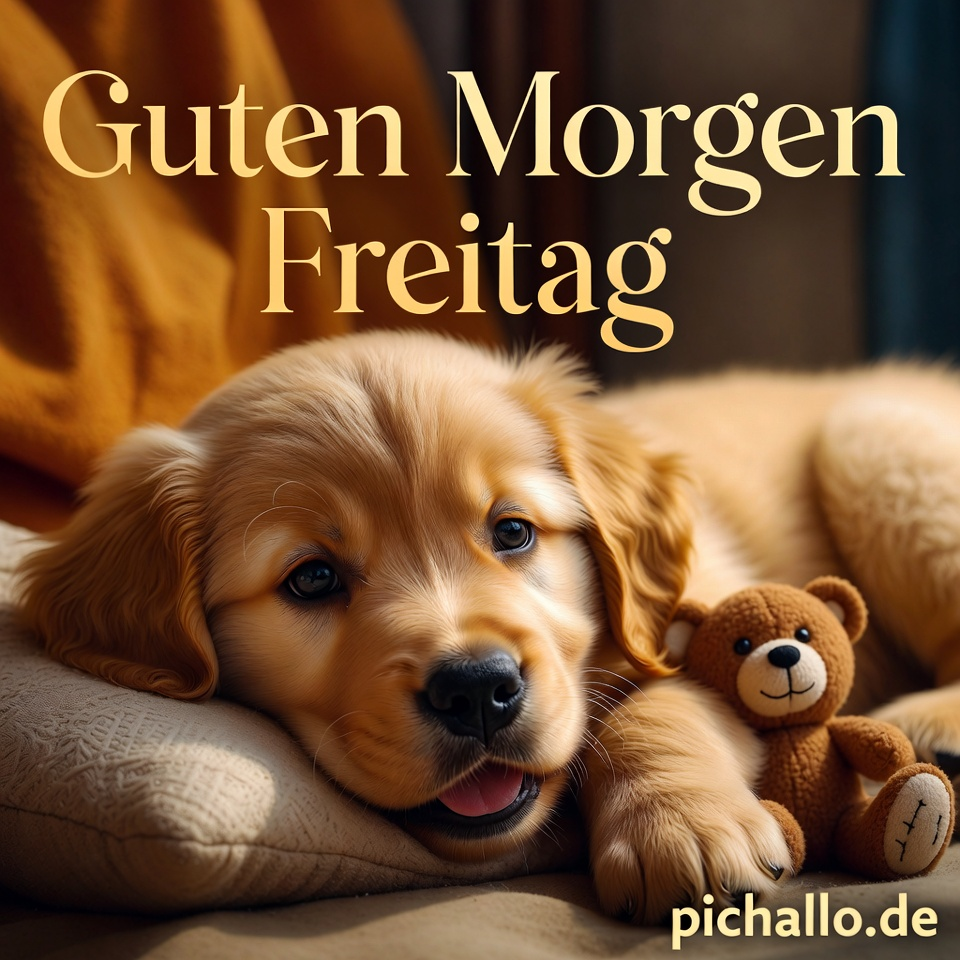 Verschlafener Golden Retriever Welpe