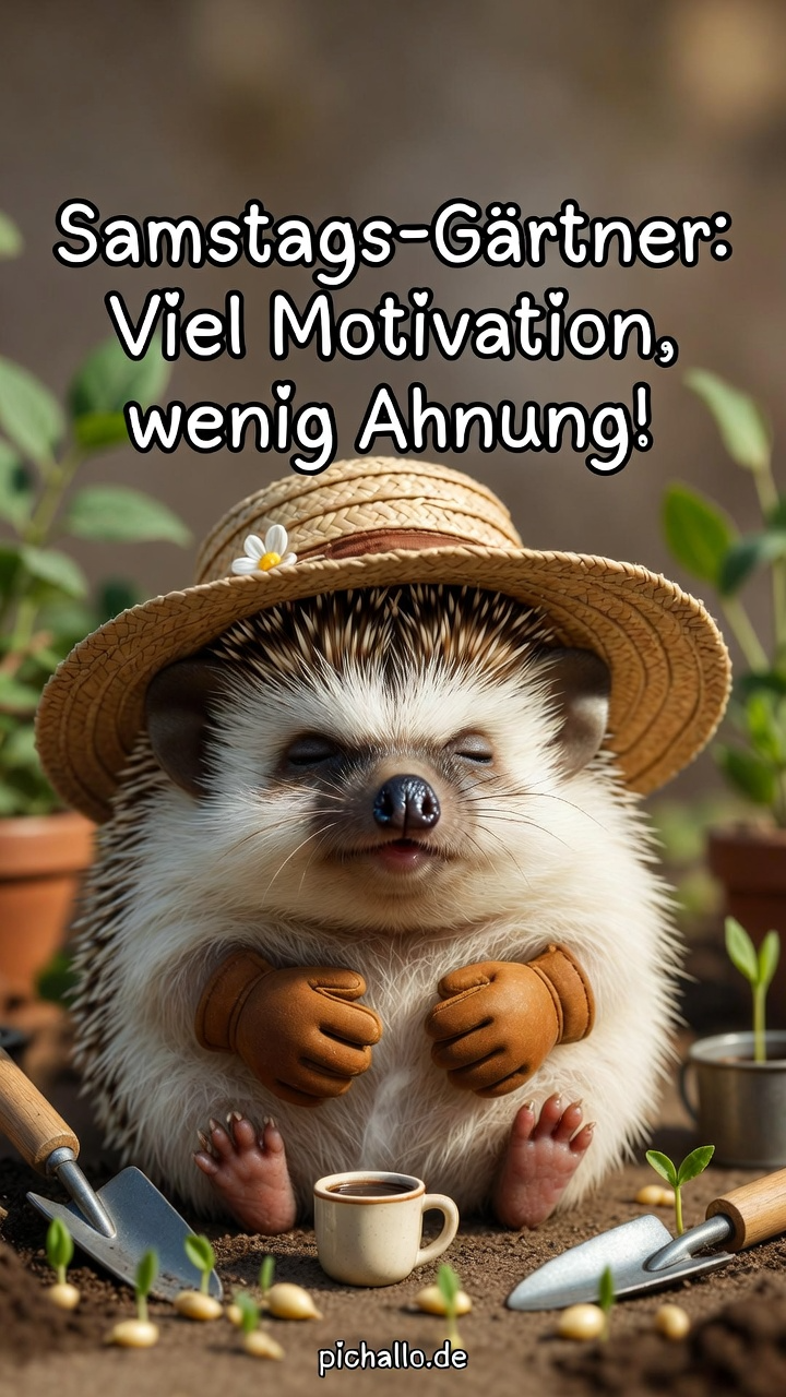 Verschlafener Igel Gärtner