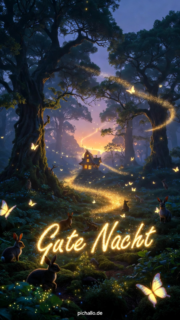 Verzauberter Wald Gute Nacht Bilder