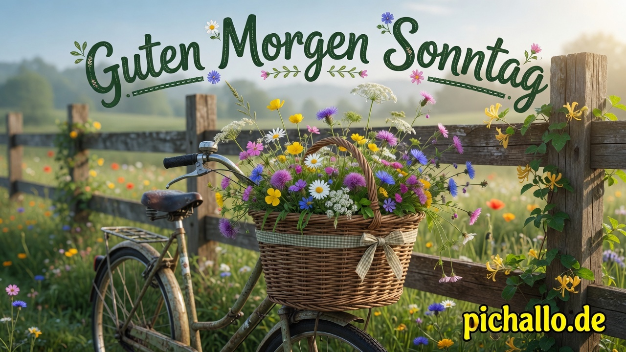 Vintage Fahrradkorb Wildblumen Bilder