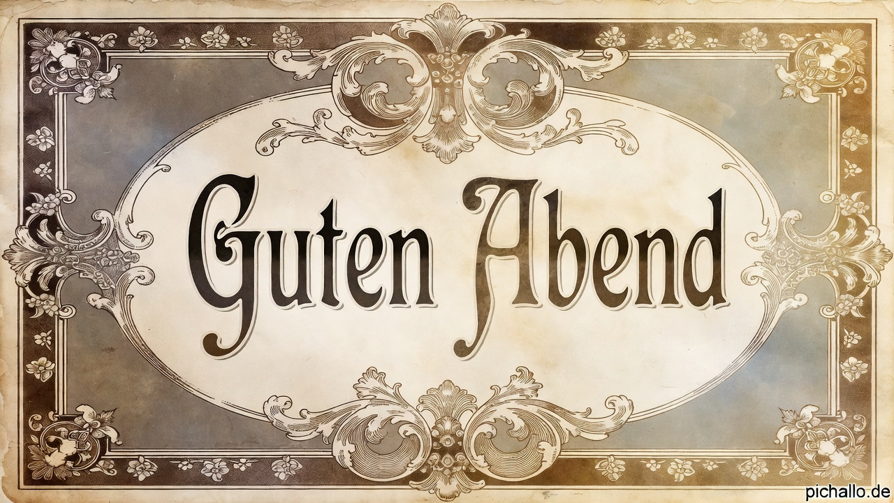 Vintage Postkarten Abendgrüße Bilder
