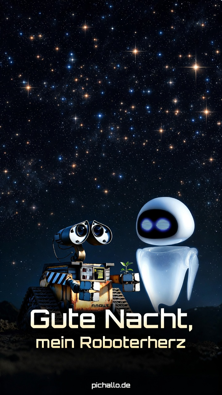 Wall-E und EVE Gute Nacht Bilder