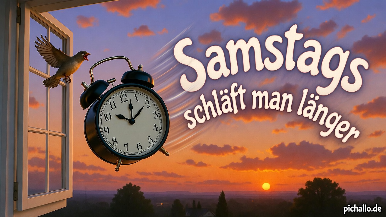 Wecker aus dem Fenster werfen Samstag Morgen