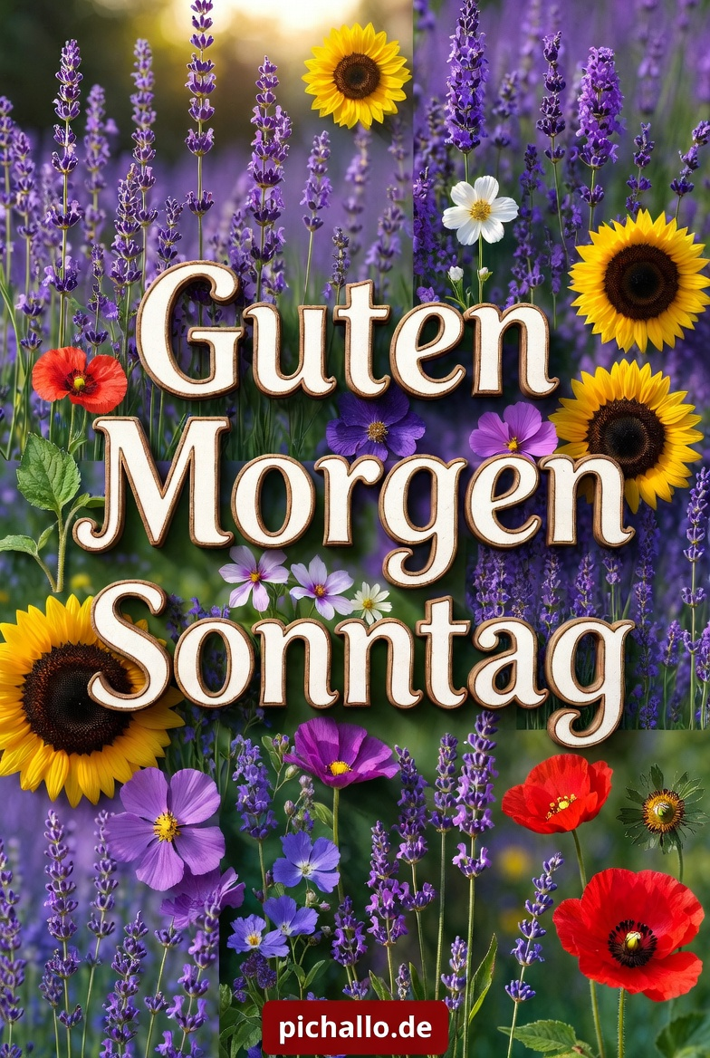 Wilde Wiesenblumen Lavendel Guten Morgen Sonntag Bilder