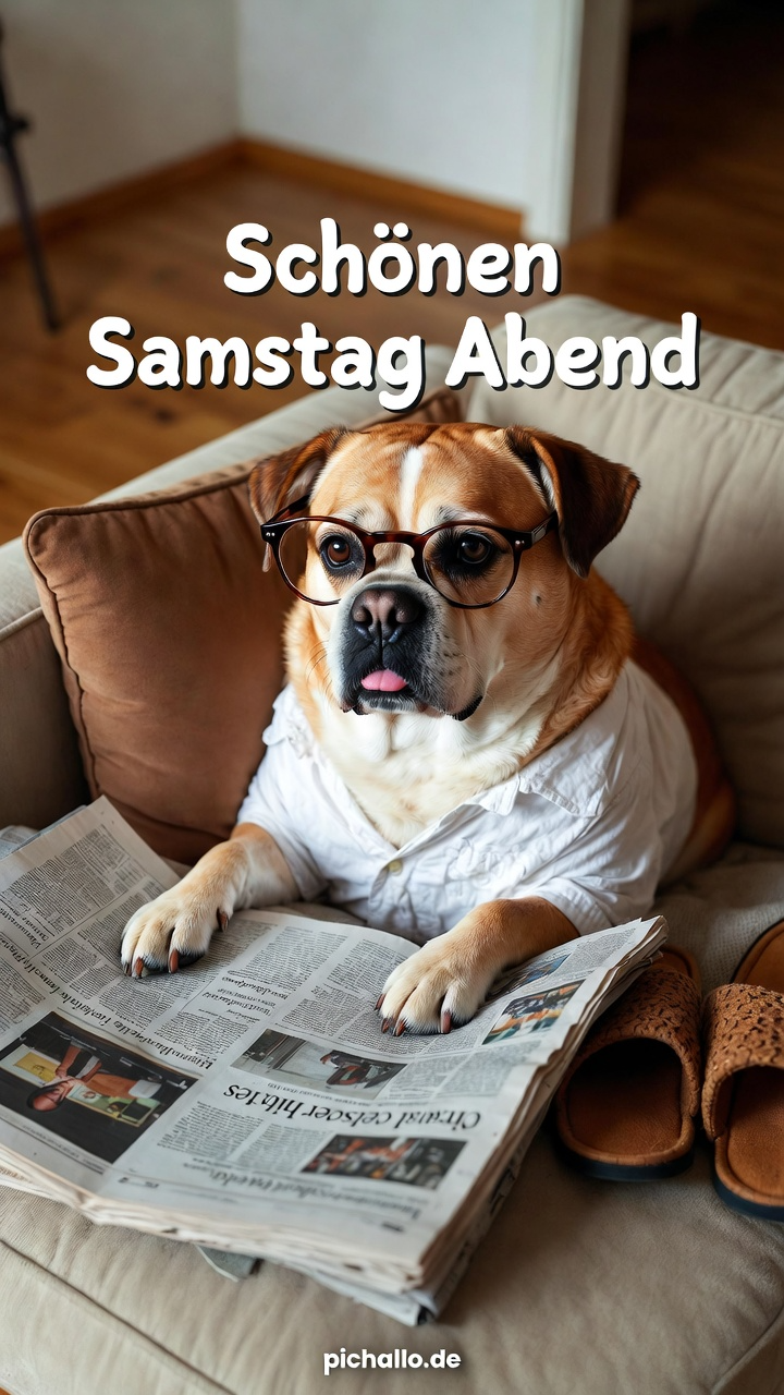 Witziger Zeitungsleser Hund Bilder
