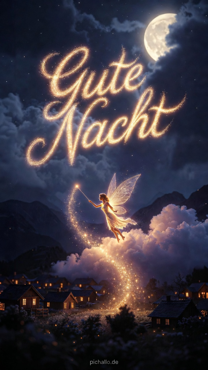 Zauberhafte Gute Nacht Bilder mit Fee