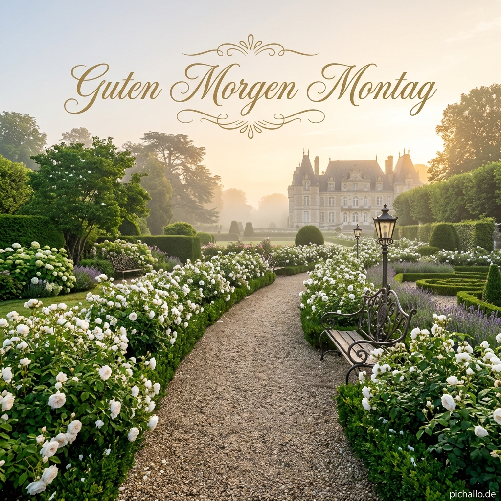Elegante Rosen Französischer Garten Bilder