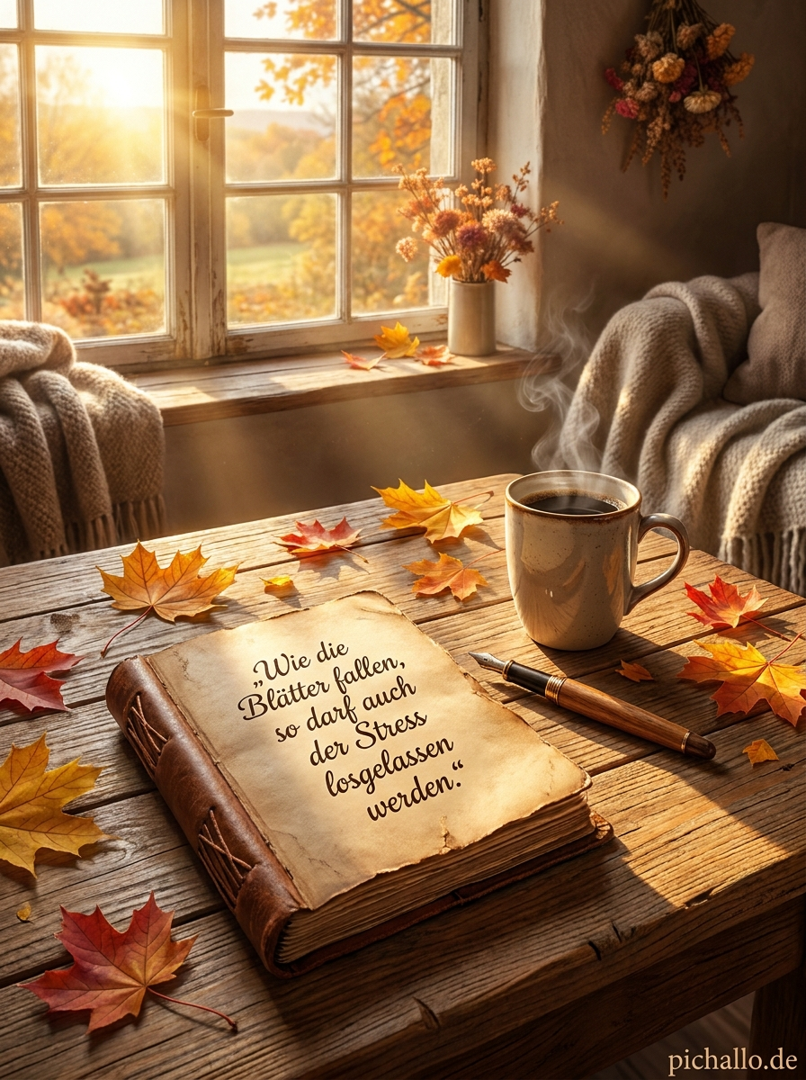 Kaffeejournal mit Herbstweisheit Bilder