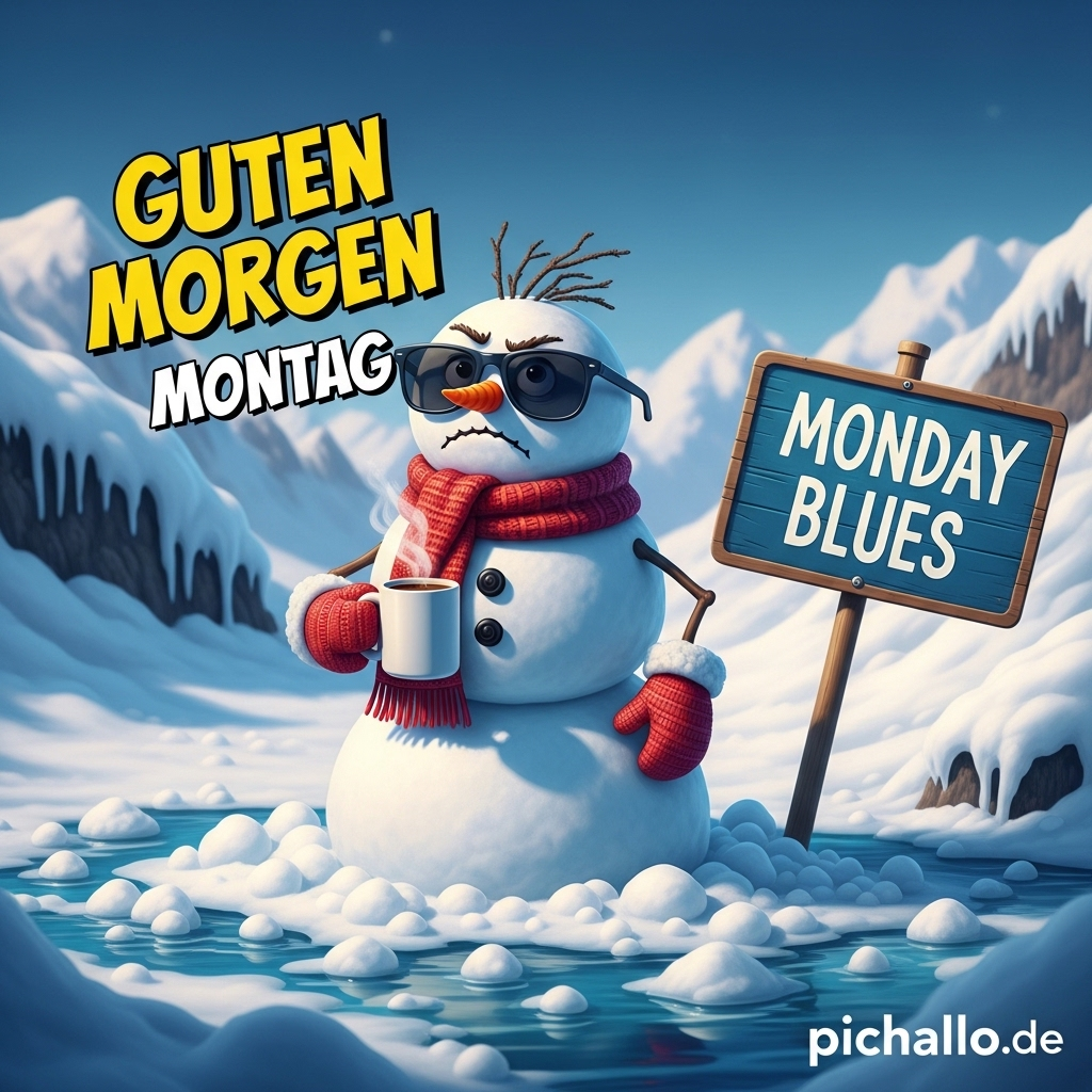 Lustige Guten Morgen Montag Schneemann Bilder