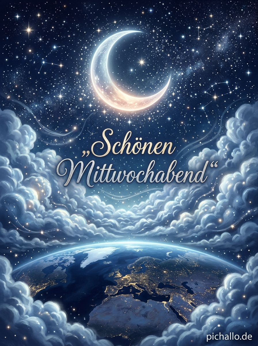 Mondschein über den Wolken Bilder zur Mittwoch Nacht