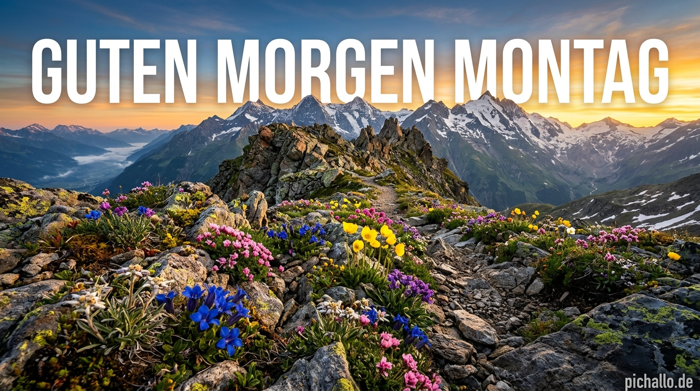 Motivierende Alpenblumen Berg Bilder