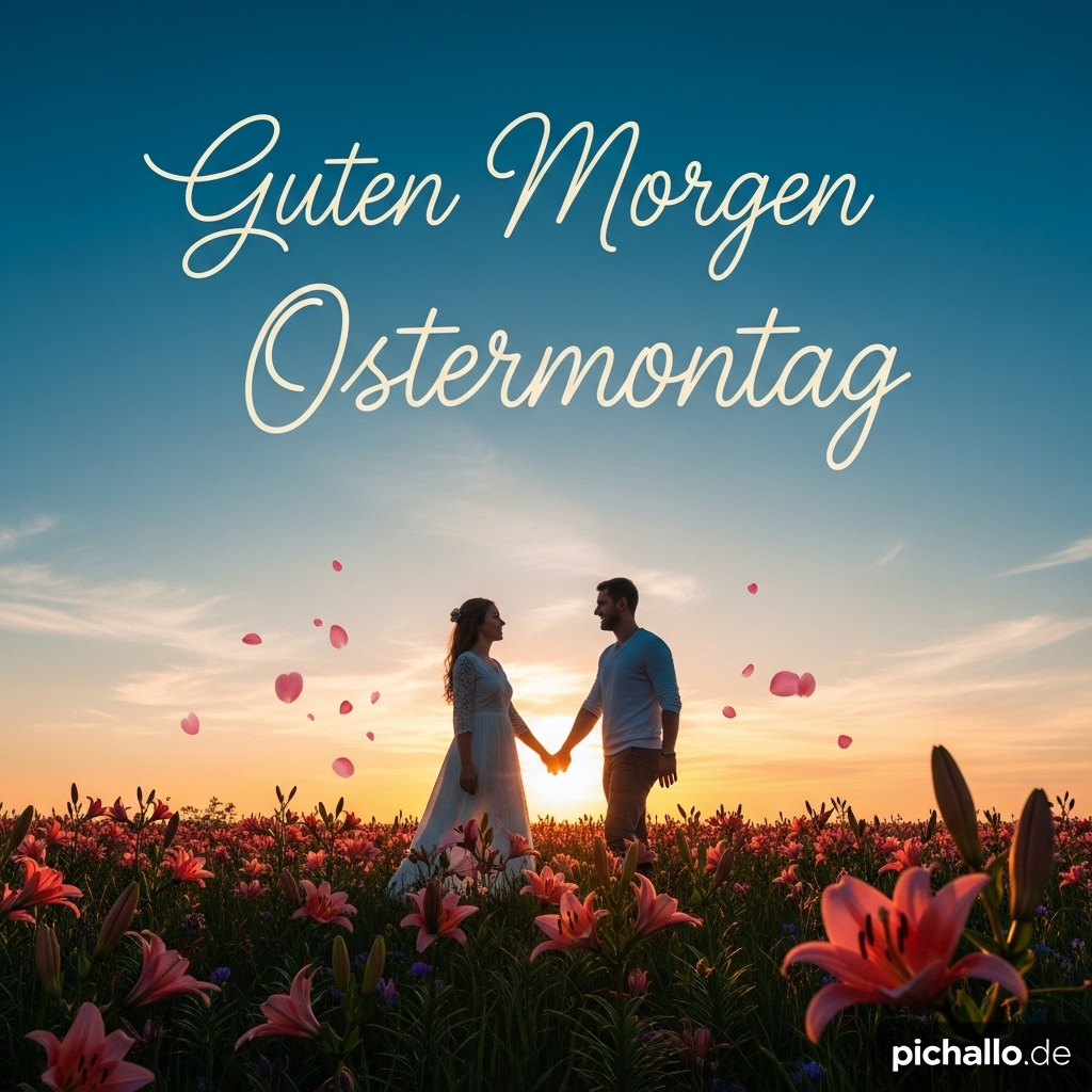 Paar im Ostermorgen-Licht Guten Morgen Ostermontag Bilder