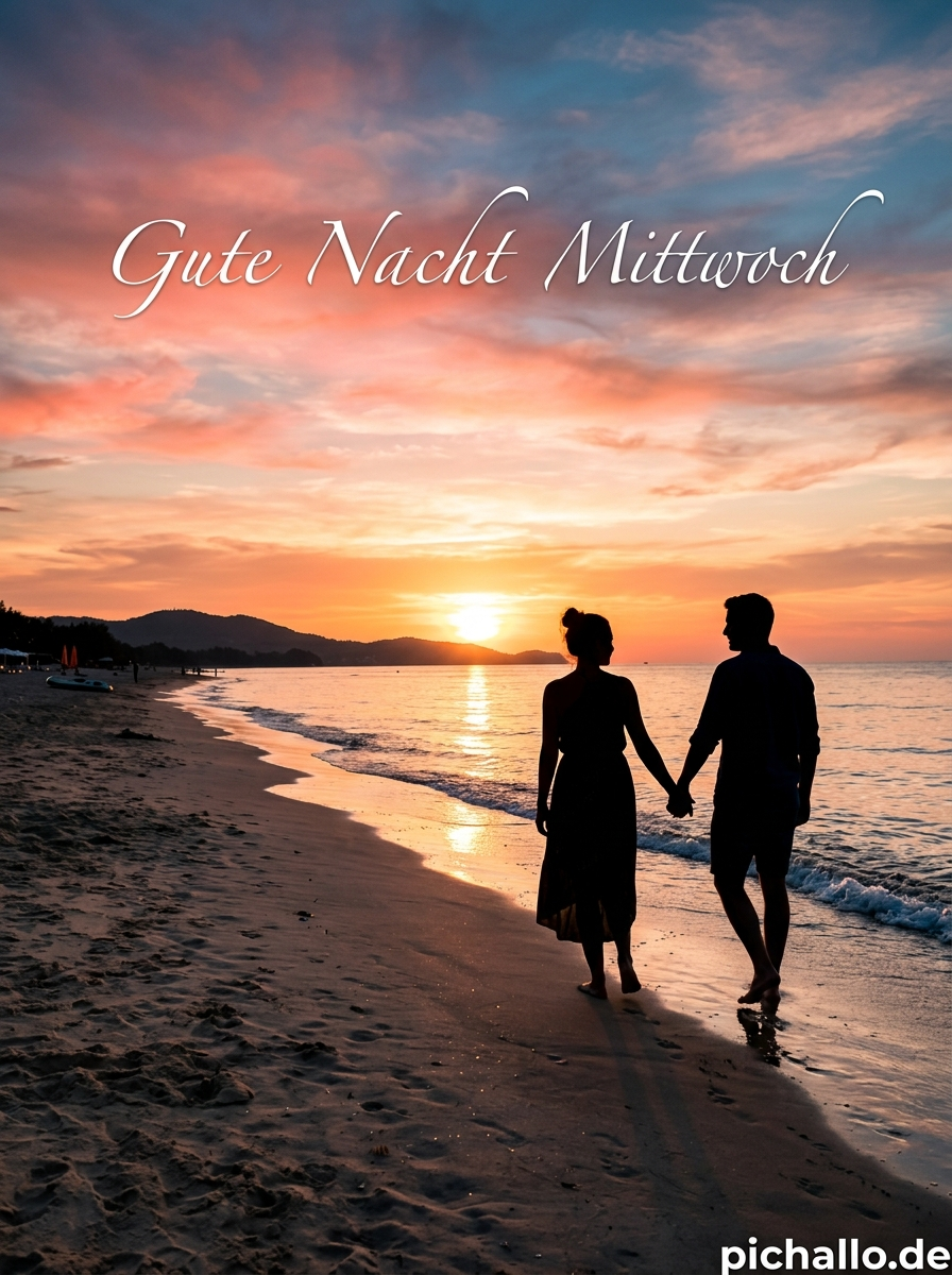 Romantische Gute Nacht Mittwoch Strand Bilder