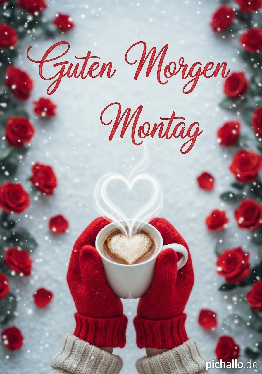 Romantische Guten Morgen Montag Handschuhe Bilder