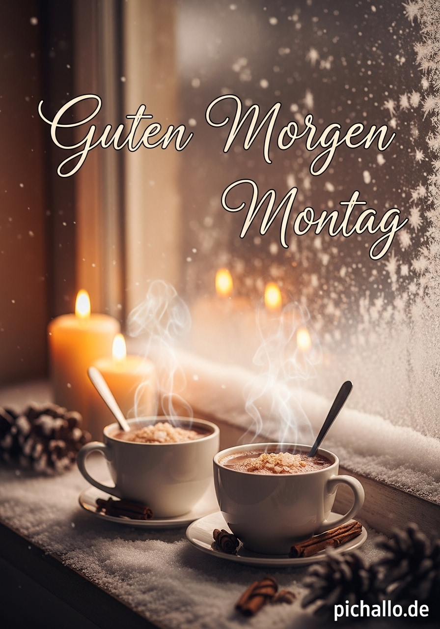 Romantische Guten Morgen Montag Heiße Schokolade Bilder