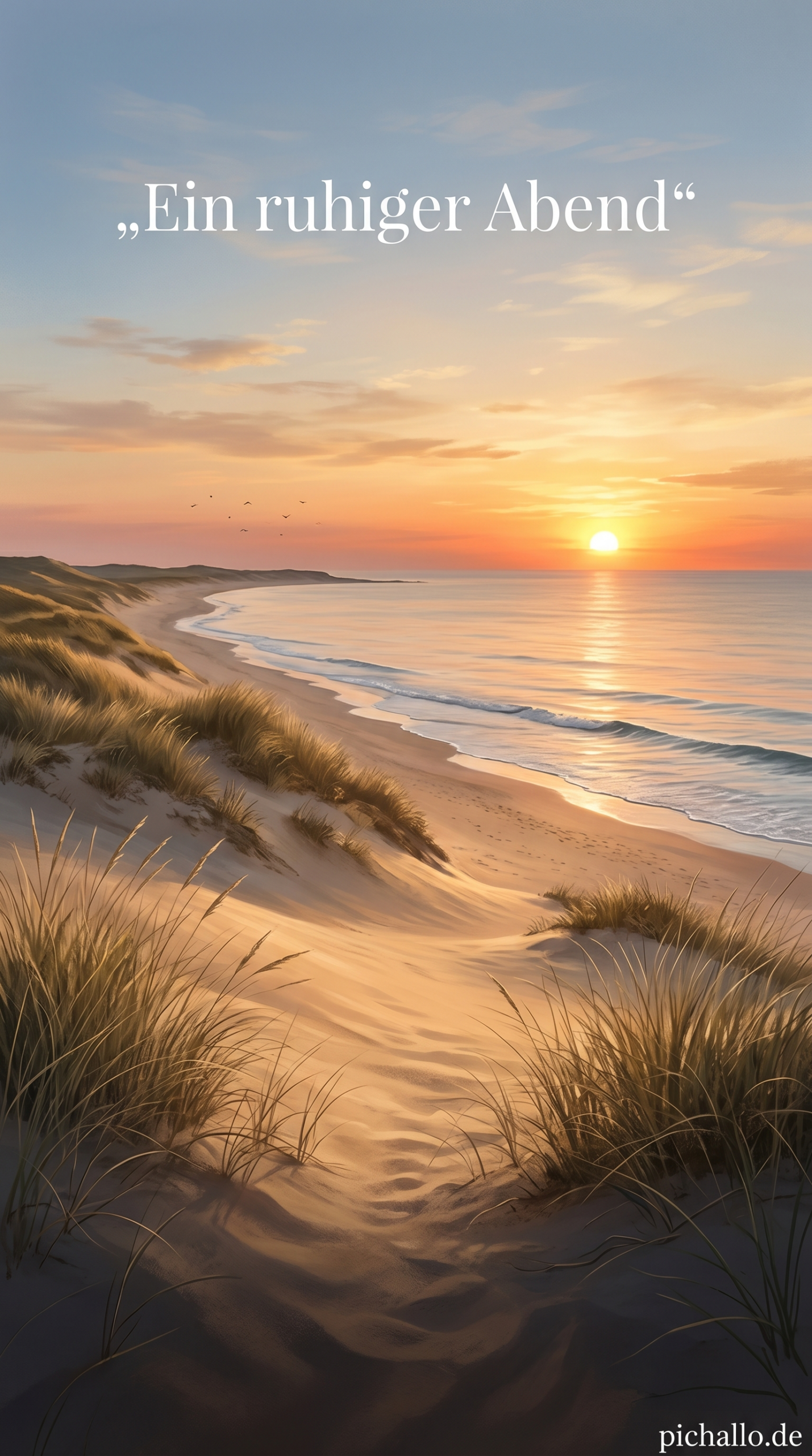 Sanddünen am Meer Sonnenuntergang Bilder