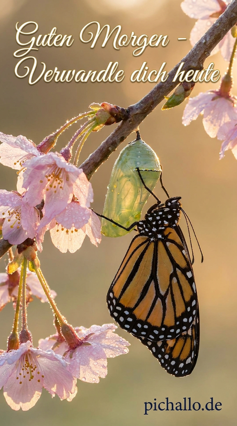 Schmetterling aus der Puppe Guten Morgen Bilder