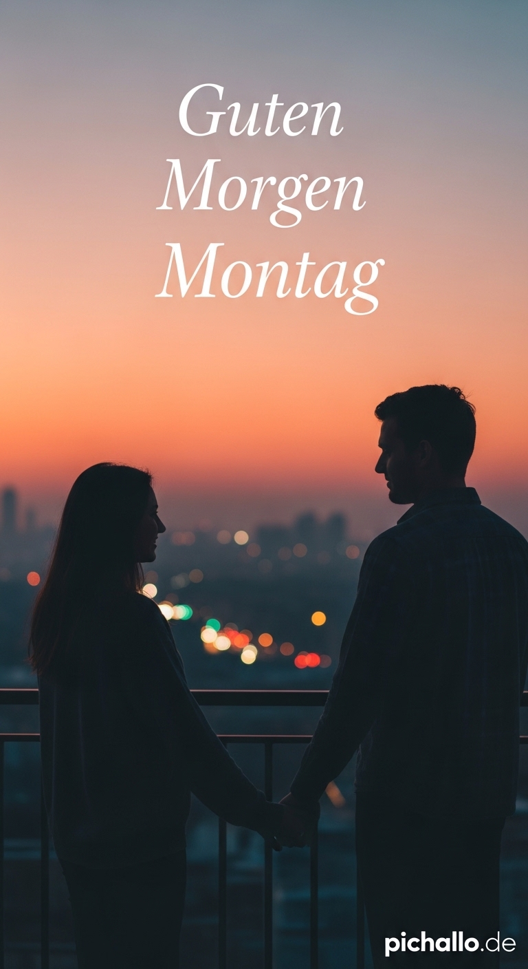 Silhouetten beim gemeinsamen Sonnenaufgang Guten Morgen Montag Bilder