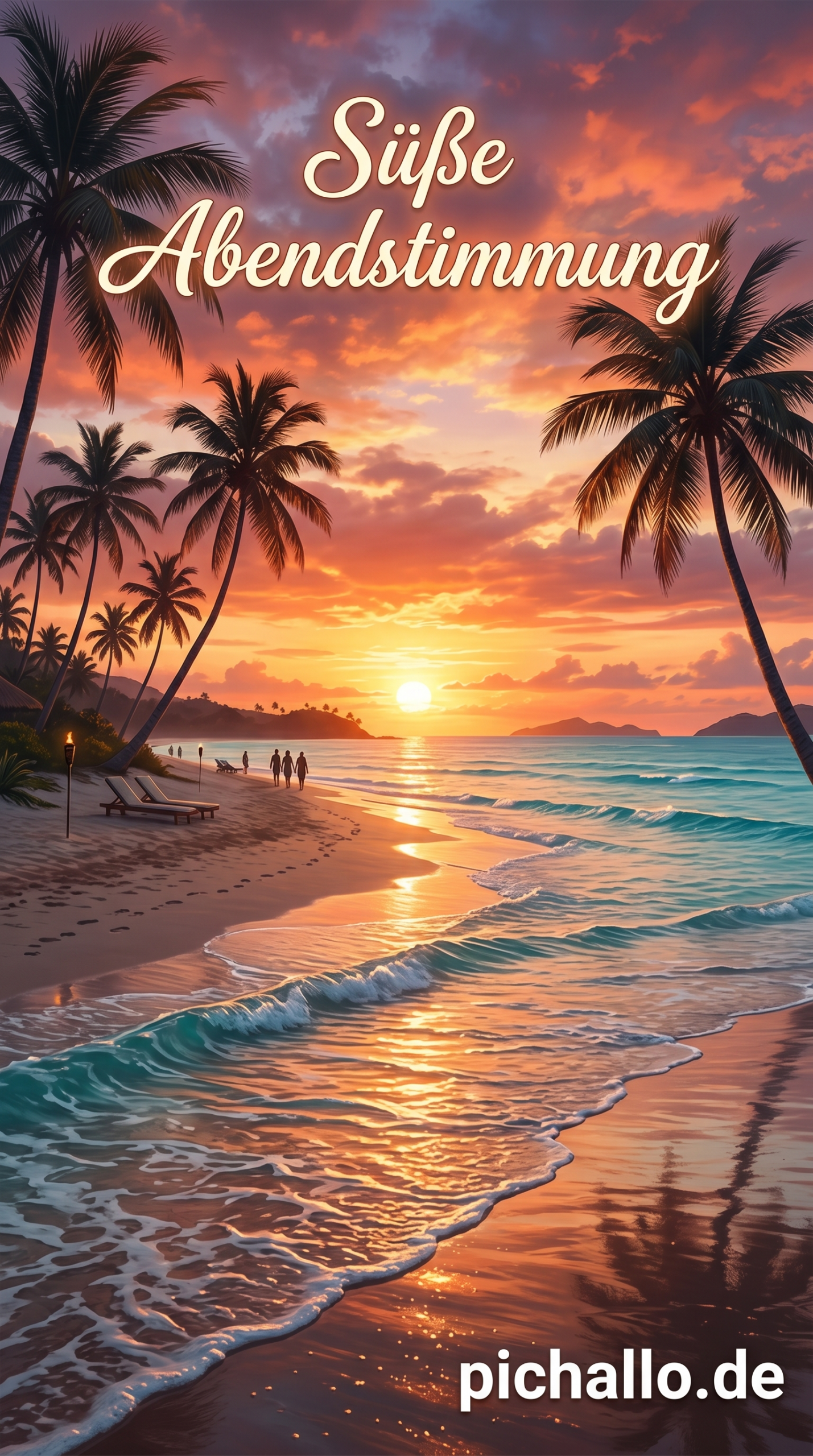 Tropischer Strand Sonnenuntergang Bilder
